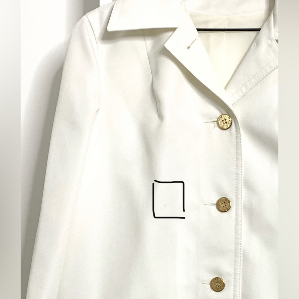 Pier 4 Vintage 70s Fashioned Outer Wear White Swing Coat Size Large - Picture 13 of 15